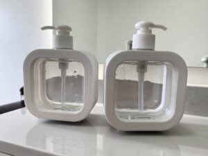 Liquid Dispenser 300ml White – Pack of 2 | Refillable Pump Bottle for Kitchen & Bathroom
